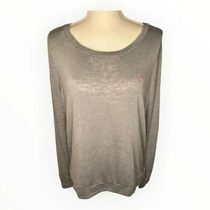 NEW Victoria’s Secret Women’s Small Gray Embroidered Bow‎ Sweater NWT